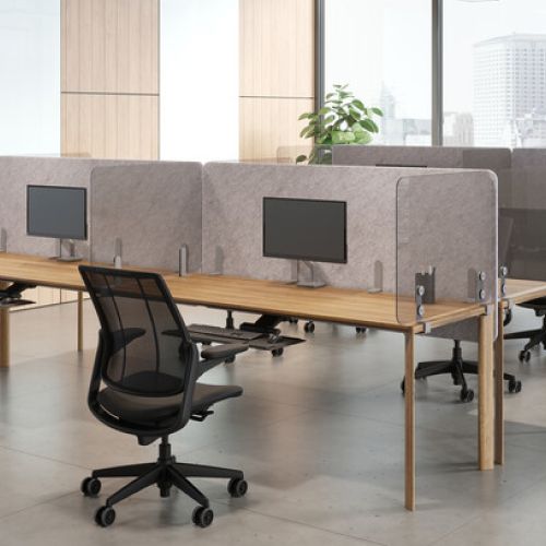Humanscale desk separation panels specified for a Constructive-IT office refurbishment