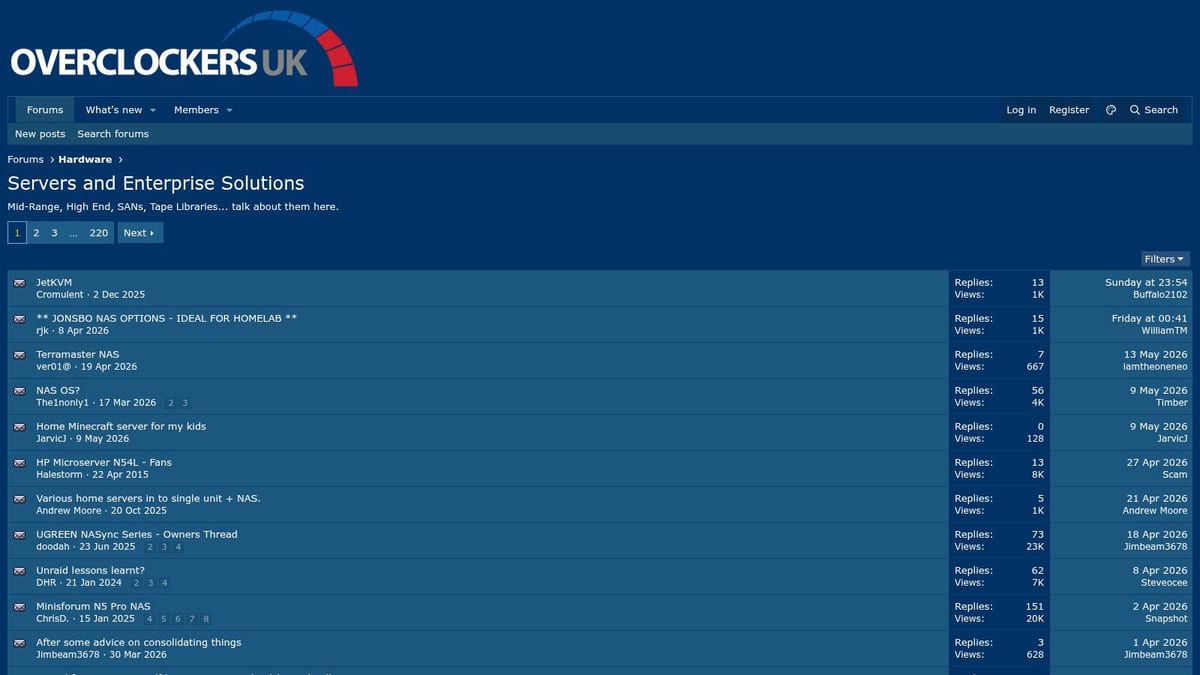 Overclockers UK Forums – Servers & Enterprise Solutions